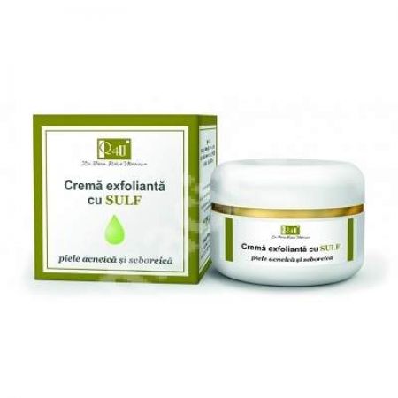 Crema exfolianta cu sulf, 50 ml, Tis Farmaceutic