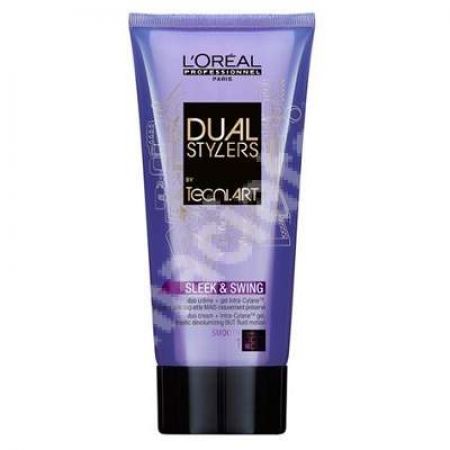 Crema-gel de par pentru fixare medie Tecni.Art Dual Stylers Sleek and Swing, 150 ml, Loreal Professionnel