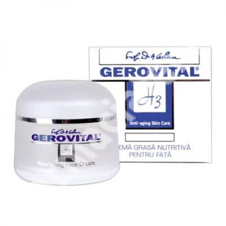 Crema grasa nutritiva pentru fata H3, 30 ml, Gerovital 