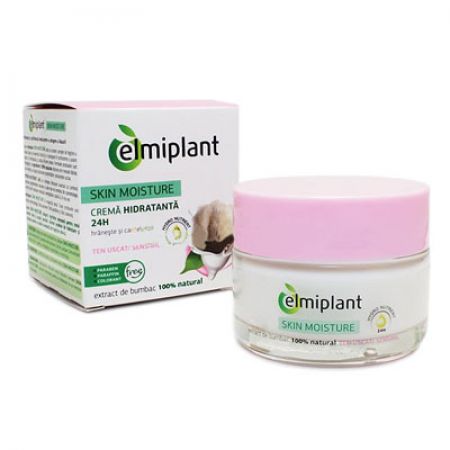 Crema hidratanta de zi lapte de bumbac si vitamina E ten uscat si sensibil, 50 ml, Elmiplant