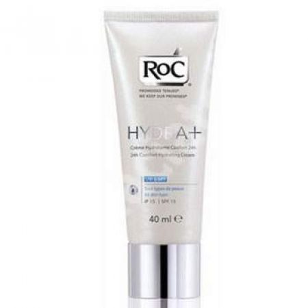 Crema hidratanta pentru comfort Hydra+ 24H SPF 15, 40 ml, Roc