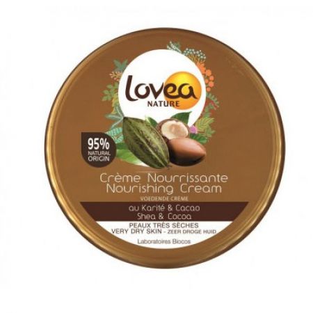 Crema hidratare intensa piele foarte uscata cu unt de cacao si shea, 50 ml, Lovea