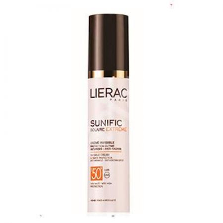 Crema invizibila protectie ridicata pentru fata si decolteu SPF 50+ Sunific Suncare Extreme, 50 ml, Lierac