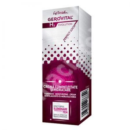 Crema luminozitate si hidratare H3 Evolution Perfect Look, 30 ml, Gerovital