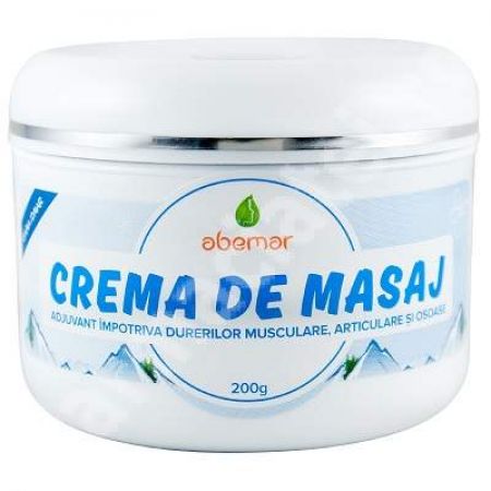 Crema pentru masaj dureri musculare, articulare si osoase, 200 g, Abemar