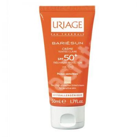 Crema protectie solara cu fond de ten Bariesun SPF 50+, 50 ml, Uriage