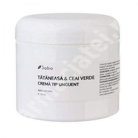 Crema tip unguent tataneasa si ceai verde, 30 ml, Sabio