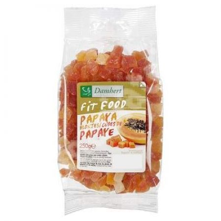 Cuburi de papaya Fit Food, 250 g, Damhert