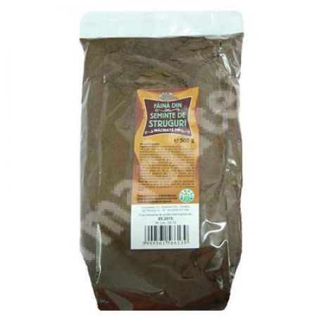 Faina din seminte de struguri macinata fin, 500g, Herbavit