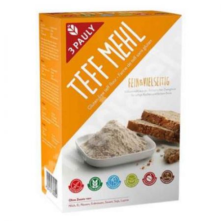 Faina fara gluten din Teff 3 Pauly, 800 g, Haus Rabenhorst