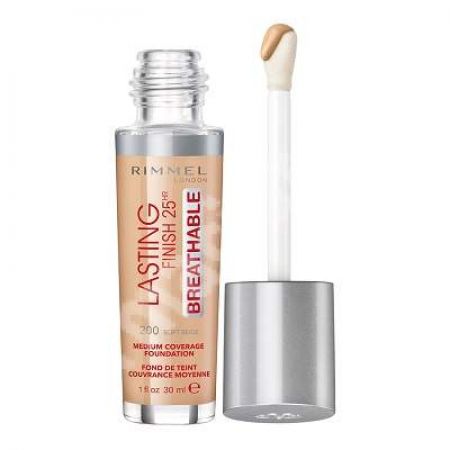 Fond de ten Lasting Finish Breathable 200 Soft Beige, 30 ml, Rimmel London