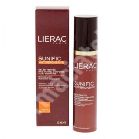 Gel cu efect autobronzant pentru fata Sunific, 40 ml, Lierac