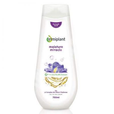 Gel de dus crema cu iris si uleiuri pretioase Moisture Miracle, 750 ml, Elmiplant