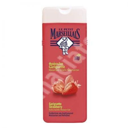 Gel de dus cu capsuni, 400 ml, Le Petit Marseillas 