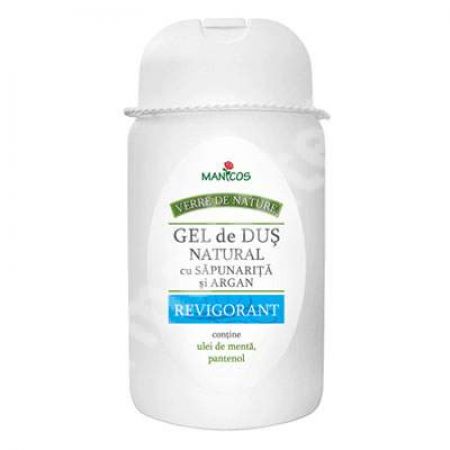 Gel de dus natural revigorant cu Sapunarita si Argan, 300 ml, Verre de Nature