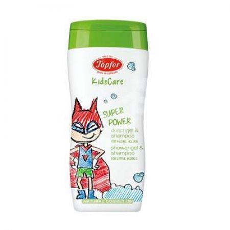 Gel de dus si sampon pentru micii supereroi, KidsCare, 200 ml, Topfer