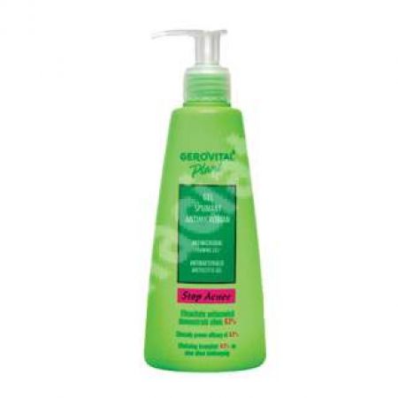 Gel spumant antiacnee pentru ten gras Plant Stop Acnee, 200 ml, Gerovital 