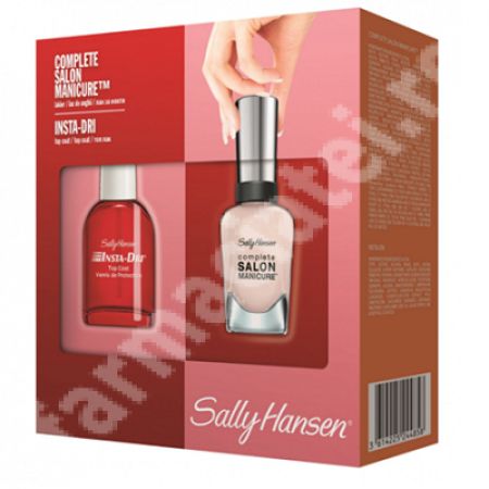 Kit Complete Salon Manicure Lac de unghii, 175 Arm Candy, 14.7 ml + Tratament pentru unghii Insta Dri, 13.3 ml, Sally Hansen