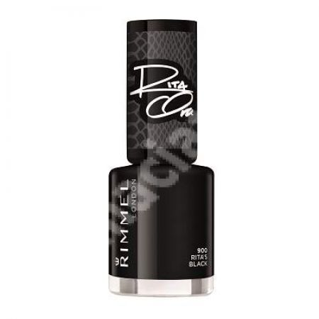 Lac de unghii 60 Seconds Shades Of Black by Rita Ora 900 Rita's Black, 8 ml, Rimmel London