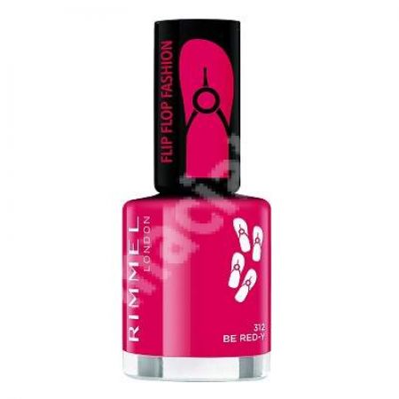 Lac de unghii 60 Seconds Shine Flip Flop 312 Be Red-Y, 8 ml, Rimmel London