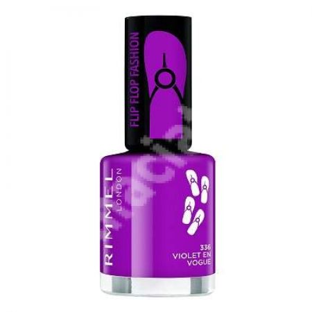 Lac de unghii 60 Seconds Shine Flip Flop 336 Violet en Vogue, 8 ml, Rimmel London