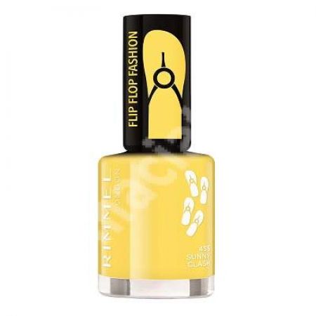 Lac de unghii 60 Seconds Shine Flip Flop 455 Sunny Clash, 8 ml, Rimmel London