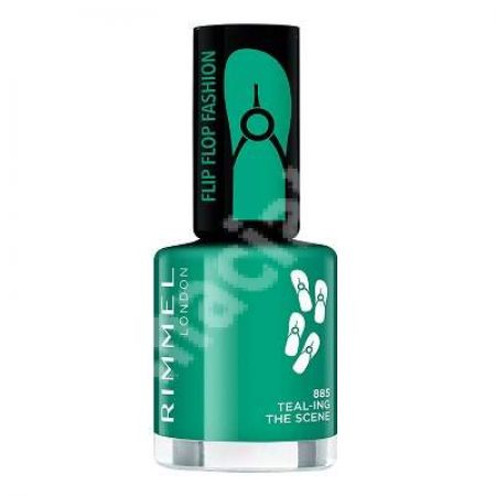 Lac de unghii 60 Seconds Shine Flip Flop 885 Teal-Ing The Scene, 8 ml, Rimmel London