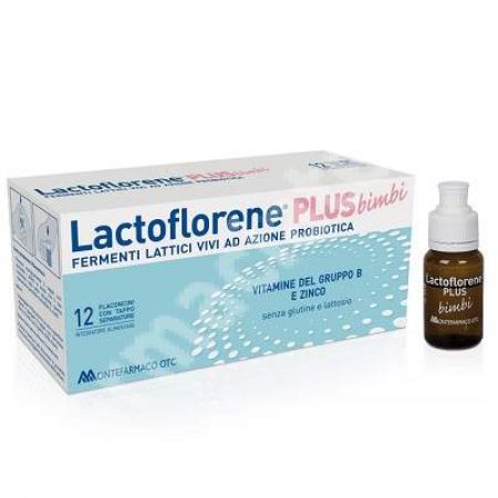 Supliment alimentar pentru copii Lactoflorene Plus, 12 flacoane, Montefarmaco