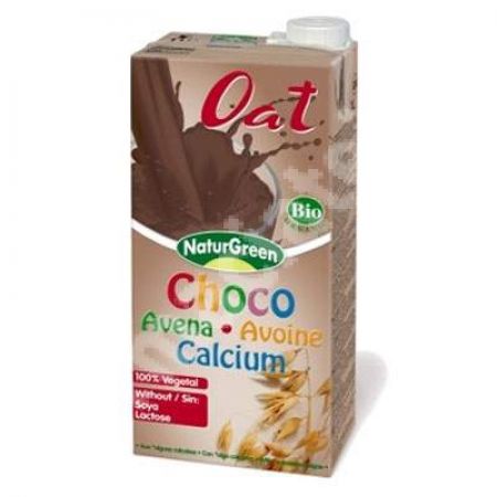 Bautura Bio vegetala din ovaz cu cacao si calciu marin, 1 L, Naturgreen