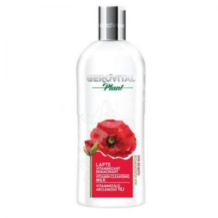 Lapte demachiant hidratant cu flori de mac Plant, 200 ml, Gerovital