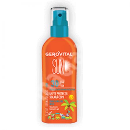 Lapte protectie solara pentru copii SPF 30 Sun, 150 ml, Gerovital