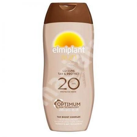 Lotiune cu protectie solara medie Tan & Protect SPF 20 Optimum Sun, 200 ml, Elmiplant