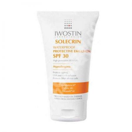 Lotiune cu protectie solara rezistenta la apa SPF 30 Solecrin, 100 ml, Iwostin 