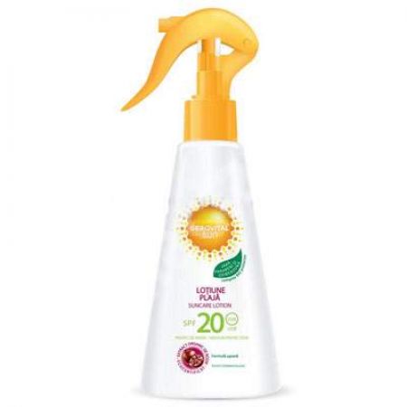 Lotiune pentru plaja Sun SPF 20, 150 ml, Gerovital