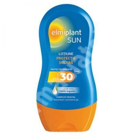 Lotiune protectie solara cu unt de Shea Organic SPF 30 Sun, 200 ml, Elmiplant