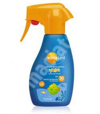 Lotiune spray protectie solara pentru copii SPF 30, 200 ml, Elmiplant