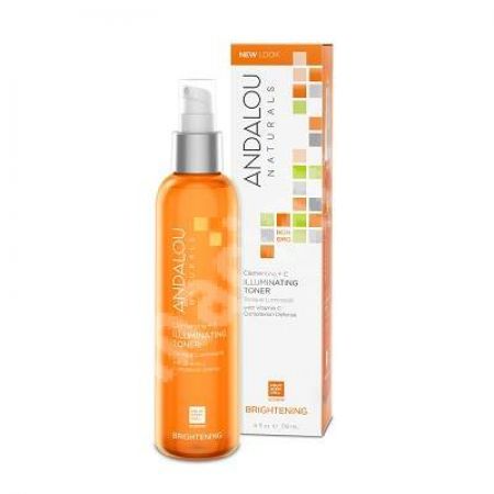 Lotiune tonica pentru luminozitatea tenului normal sau mixt Brightening Andalou, 178 ml, Secom