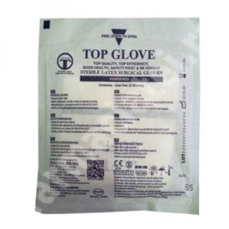 Manusi chirurgicale sterile, marimea 6.5, 1 pereche, Top Glove