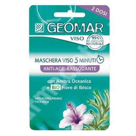 Masca de fata antirid si intarire Chihlimbar si Hibiscus, 2 x 7.5 ml, Geomar