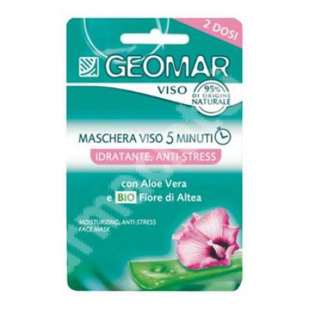 Masca de fata cu aloe vera si nalba Bio, 2x7.5 ml, Geomar