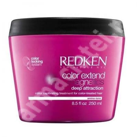 Masca fixatoare de culoare pentru par vopsit Deep Attraction Color Extend Magnetics, 250 ml, Redken