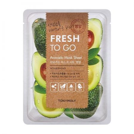 Masca hranitoare cu Avocado, Fresh To Go, 25 g, TonyMoly