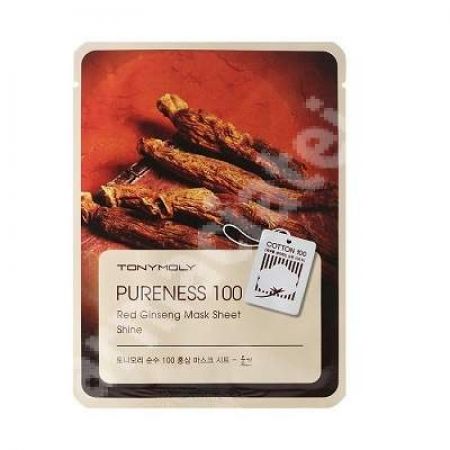 Masca pentru stralucire cu ginseng rosu PURENESS 100, 21 ml, TONYMOLY