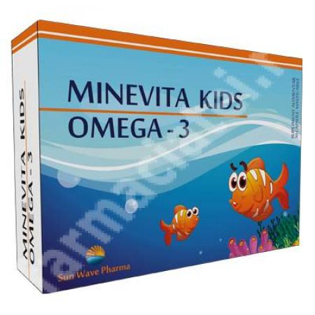 Minevita Kids Omega 3, 15 capsule, Sun Wave Pharma