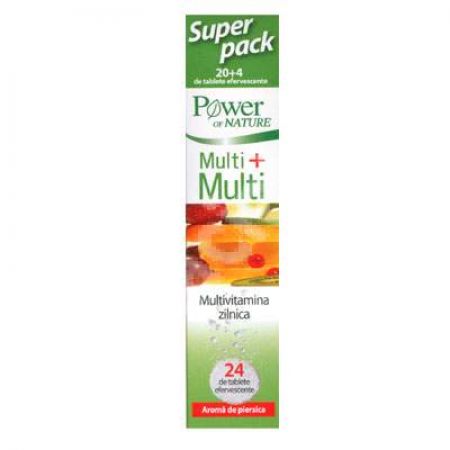 Multivitamina zilnica Multi + Multi, 24 tablete efervescente, Power Of Nature