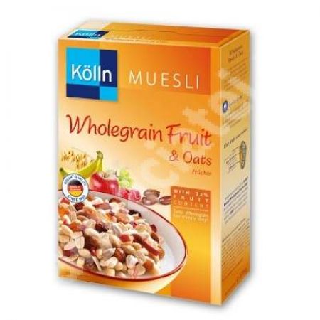 Musli din ovaz cu 32% fructe, 375 g, Kolln