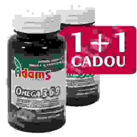 Omega 3-6-9 Ulei din Seminte de In, 30+30 capsule, 1+1, Adams Vision