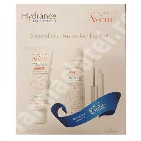 Pachet Crema pentru ten sensibil normal-mixt Hydrance, 40 ml + Apa termala, 50 ml + Mascara Couvrance, 3 ml, Avene