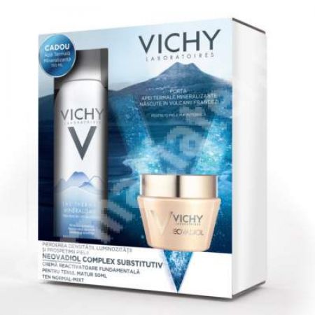 Pachet Crema ten norma-mixt Neovadiol Complex Substitutiv, 50 ml + Apa termala mineralizanta, 150 ml, Vichy