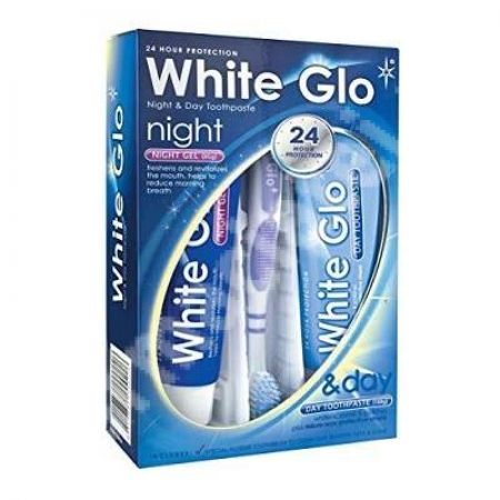 Pachet Pasta de dinti pentru zi, 65 ml + Gel de noapte, 65 ml, White Glo 